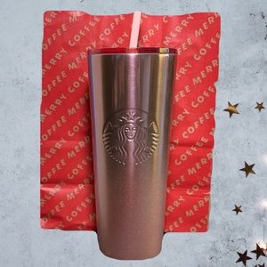 Starbucks 2019 Holiday Pink Glitter Gradient Cup